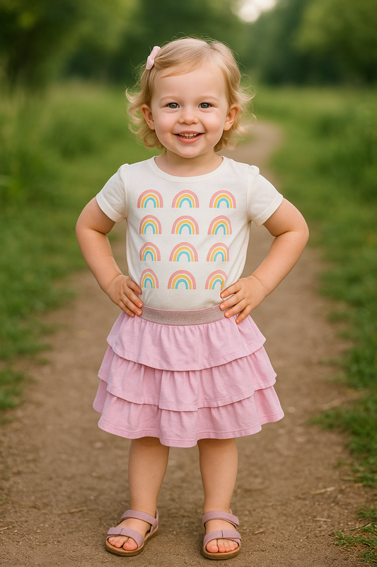 365 Kids from Garanimals Girls' Solid 3-Tier Scooter Skirt