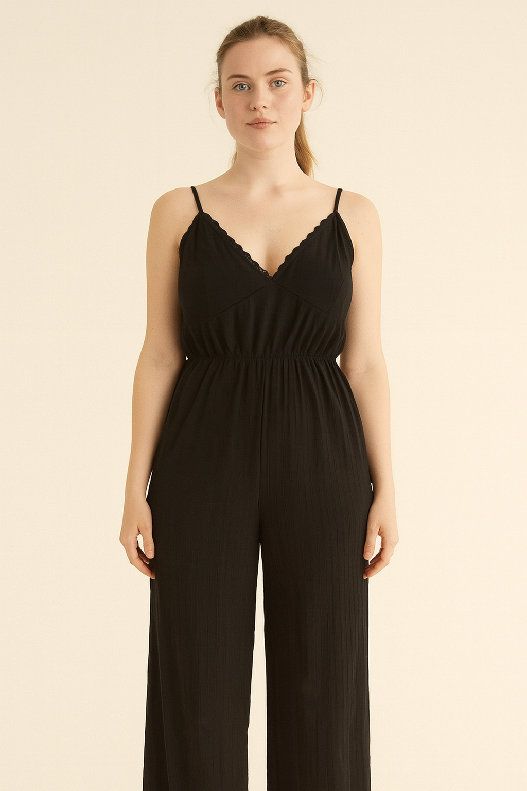 Black Sleeveless Jumpsuit