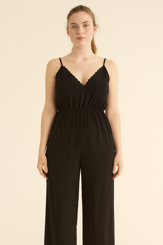 Black Sleeveless Jumpsuit