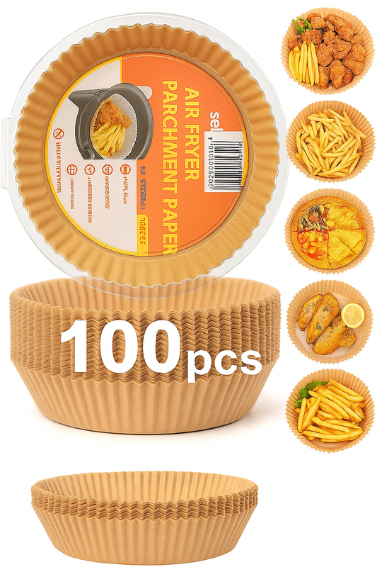 Air Fryer Parchment Paper Liners — 100 pcs