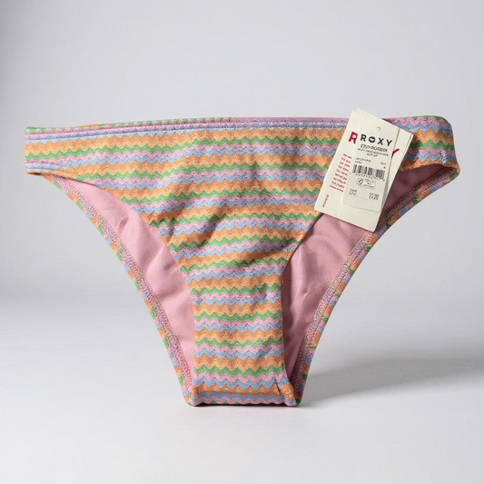Roxy Wavy Stripe Cheeky Tie Side Bikini Bottom – Multi