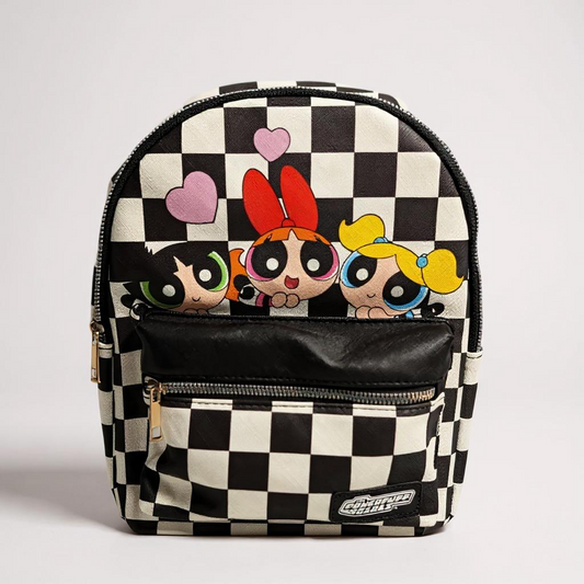 Powerpuff Girls Checkered Mini Backpack - Rare - W Adjustable Straps