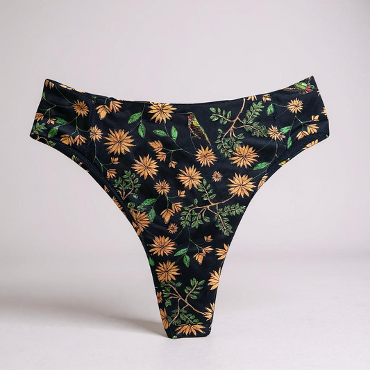 RVCA Floral Bird Print Bikini Bottom